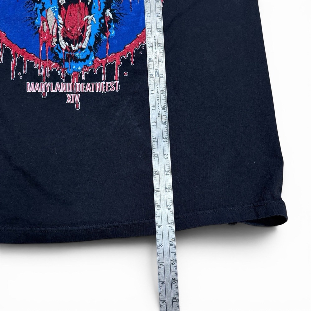 2016 XIV Maryland Deathfest L T-shirt Testament Samael Paradise Lost Grindcore - Picture 7 of 11